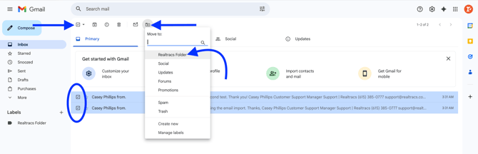 Move Emails to Labeled Folder
