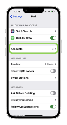 Iphone Settings Mail Accounts