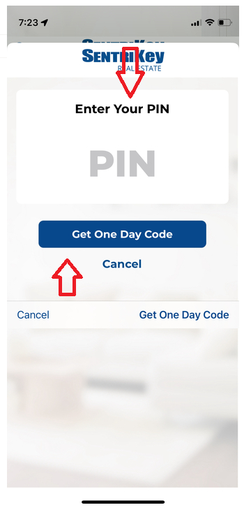 Sentrilock Login Page Sentrilock: One Day Code