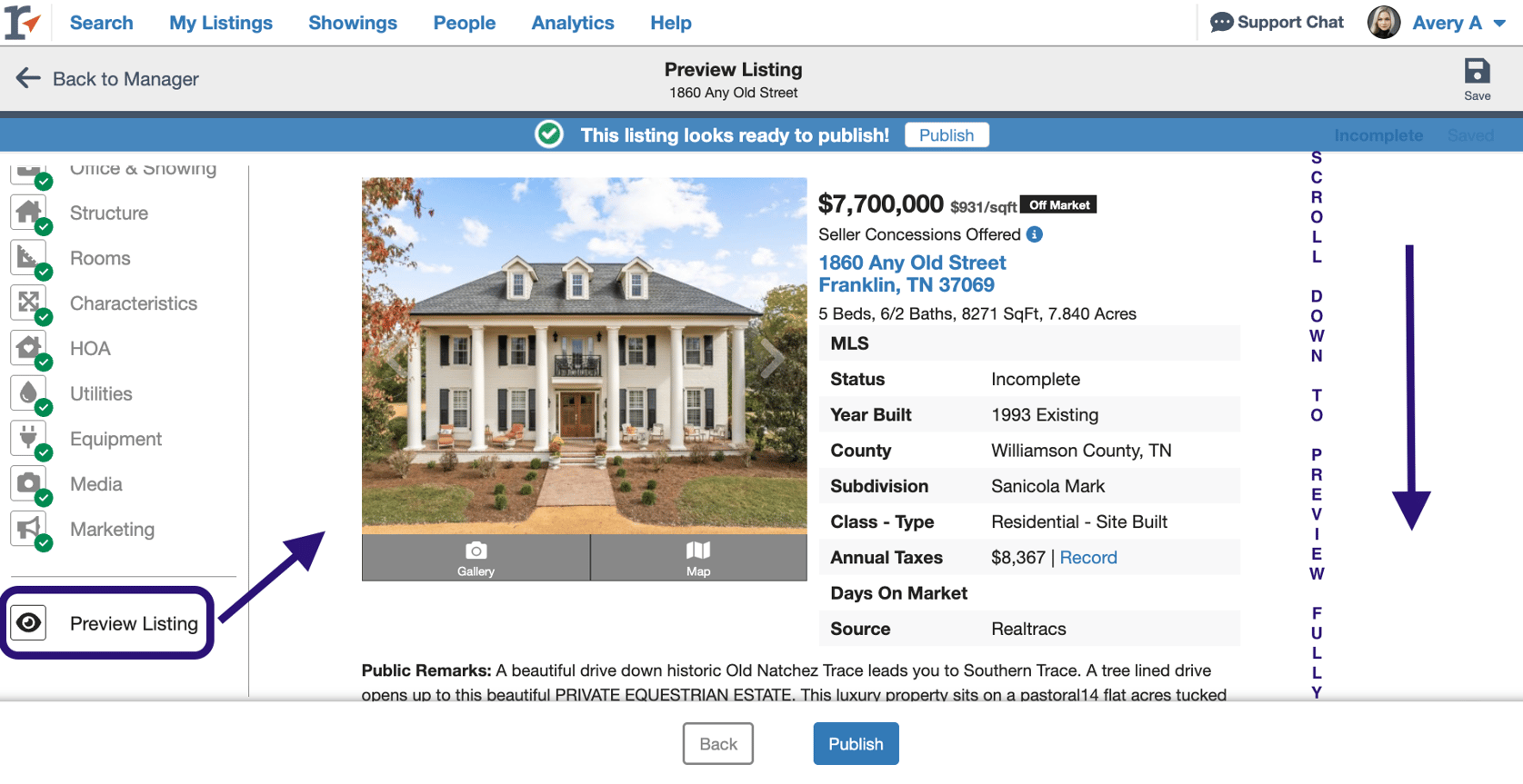 My Listings: Add a Listing