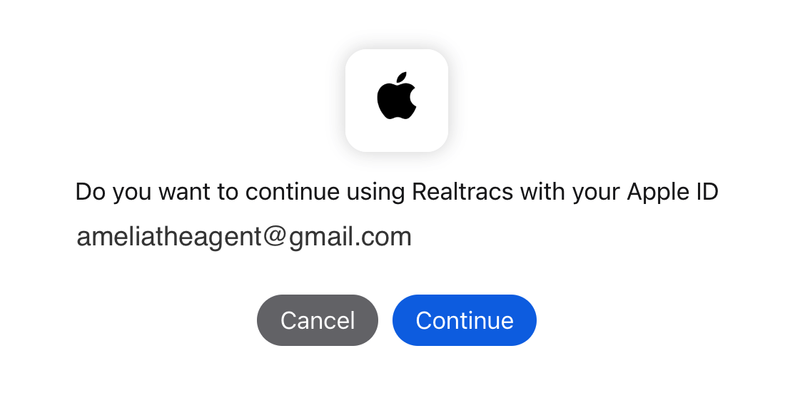 Realtracs Roster Settings: Sign In with Google/Facebook/Apple